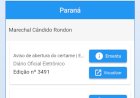 Diário Oficial de Marechal Cândido Rondon também pode ser acessado por aplicativo