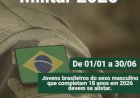 Jovens nascidos em 2008 devem realizar alistamento militar até 30 de junho