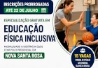 UEL prorroga inscrições para especialização gratuita em Educação Física Inclusiva com polo em Nova Santa Rosa