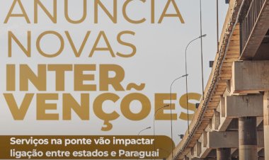 Obras na Ponte Ayrton Senna vão deixar trânsito lento a partir de segunda-feira em Guaíra