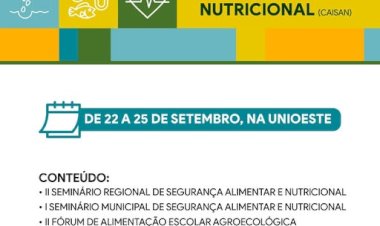 Marechal Cândido Rondon recebe encontros de Segurança Alimentar e Nutricional a partir de segunda-feira (22)