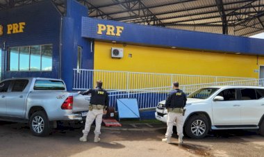 PRF de  Guaíra recupera duas Hilux furtadas em São Paulo na BR-163,