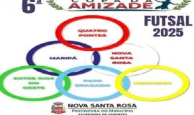 Finais da 6ª Copa Amizade de Futsal acontecem nesta quinta-feira (02) em Nova Santa Rosa