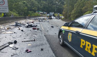 PRF atualiza informações sobre grave acidente na BR-376 em Guaratuba