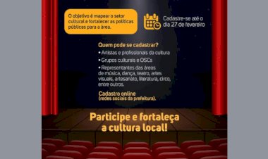 Secretaria de Cultura abre cadastro para agentes e profissionais da cultura em Marechal Cândido Rondon