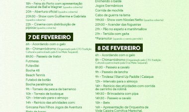 Acampamento Pais e Filhos 2026 inicia nesta sexta-feira em Porto Mendes