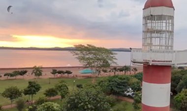 Final de Tarde desse sábado dia 07 de fevereiro na praia artificial  de Porto Mendes, Marechal Rondon