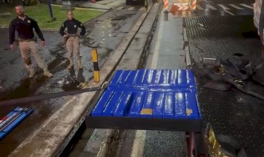 PRF apreende mais de uma tonelada de maconha em caminhão na BR-277