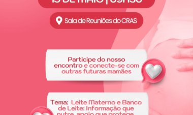 Encontro de Gestantes em Nova Santa Rosa vai abordar importância do leite materno e dos bancos de leite