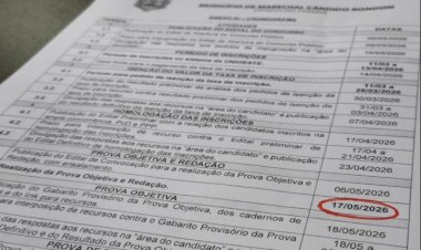 Cerca de 7,5 mil candidatos fazem prova do concurso da prefeitura de Marechal Rondon neste domingo