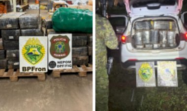 BPFRON apreende mais de uma tonelada de maconha em aldeia de Santa Helena durante monitoramento no lago de Itaipu