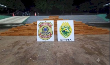 BPFRON e Polícia Federal apreendem 107 kg de maconha em patrulhamento fluvial no rio Paraná, em Pato Bragado