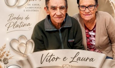 Casal de Maripá celebra bodas de platina nesta quarta-feira, 29 de julho de 2026