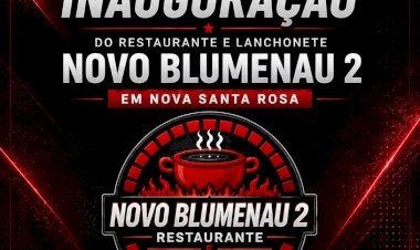 Novo Blumenau 2 inaugura hoje  sábado  dia 08 em Nova Santa Rosa com show, cardápio variado e chope gelado