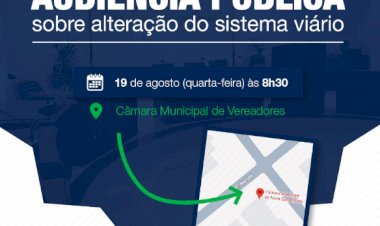 Prefeitura de Nova Santa Rosa convoca população para audiência pública sobre alteração do sistema viário