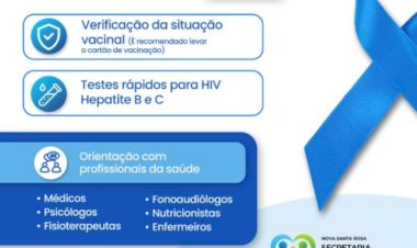 Agosto Azul chega à reta final com reforço ao cuidado com a saúde do homem em Nova Santa Rosa