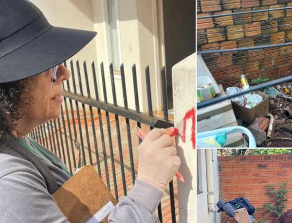 Agentes intensificam vistorias em áreas com índice de alerta para o Aedes aegypti em Marechal Rondon