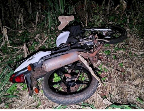 Jovem fica ferido após acidente de moto em Nova Santa Rosa