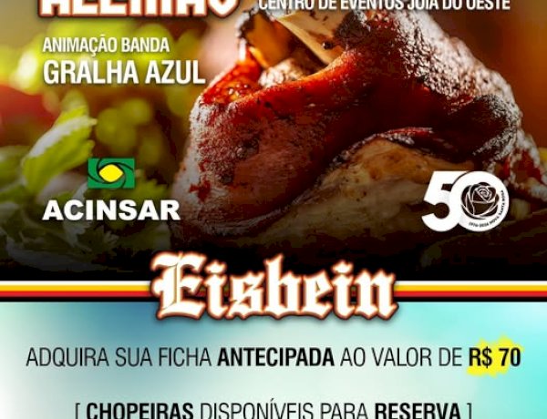 Últimos dias para garantir fichas do 34º Jantar Típico Alemão em Nova Santa Rosa