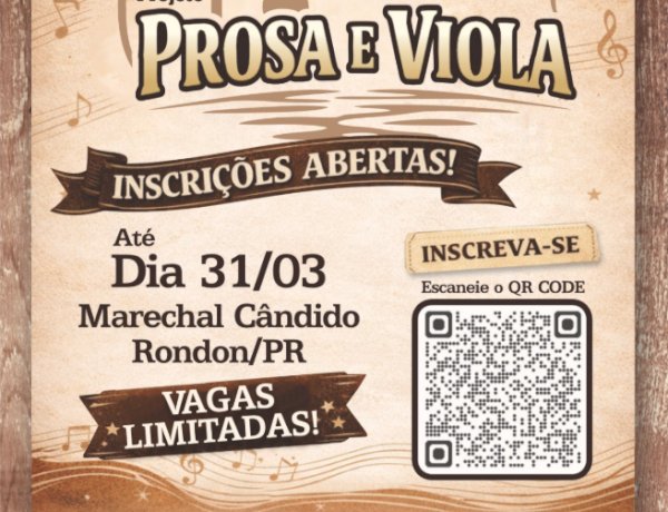 Projeto Prosa e Viola abre inscrições para aulas gratuitas em Marechal Cândido Rondon