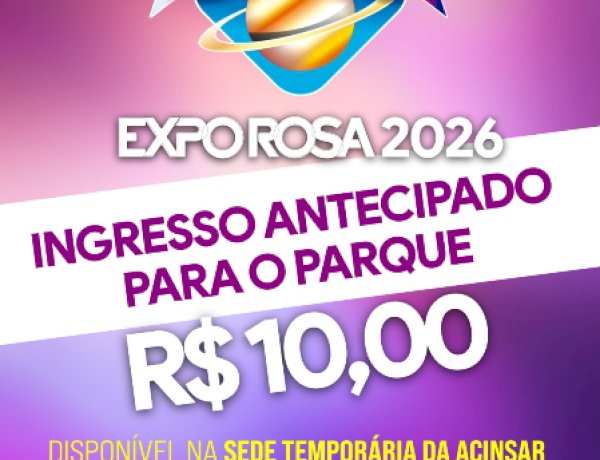 Expo Rosa 2026 terá parque de diversões com ingresso antecipado a R$ 10