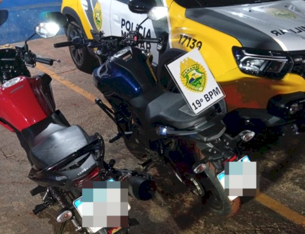 Motocicletas furtadas são recuperadas em área rural de Marechal Cândido Rondon