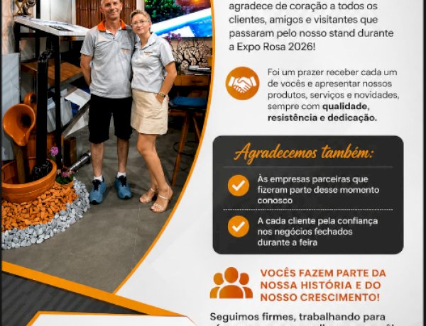 Confira quem são os sorteados  da Funilaria e Tornearia Welter que visitaram sei estande na Expo Rosa 2026