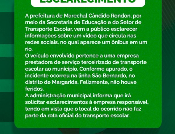 Prefeitura esclarece vídeo de ônibus em rio e afirma que não houve feridos