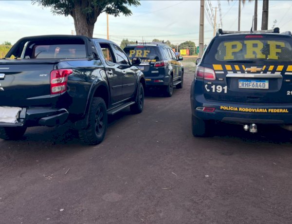 PRF recupera caminhonete furtada após perseguição na BR-163 e evita acidente grave