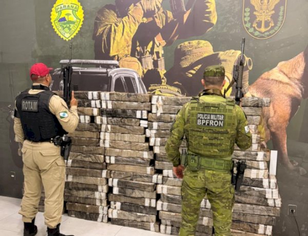 BPFRON e BPRv apreendem mais de uma tonelada de maconha entre Francisco Alves e Iporã