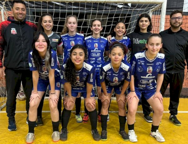 Futsal feminino de Nova Santa Rosa termina em 4º lugar na fase regional dos Jogos da Juventude