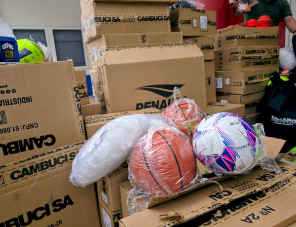 Nova Santa Rosa ganha reforço de R$ 60 mil em materiais esportivos vindos do Governo do Estado