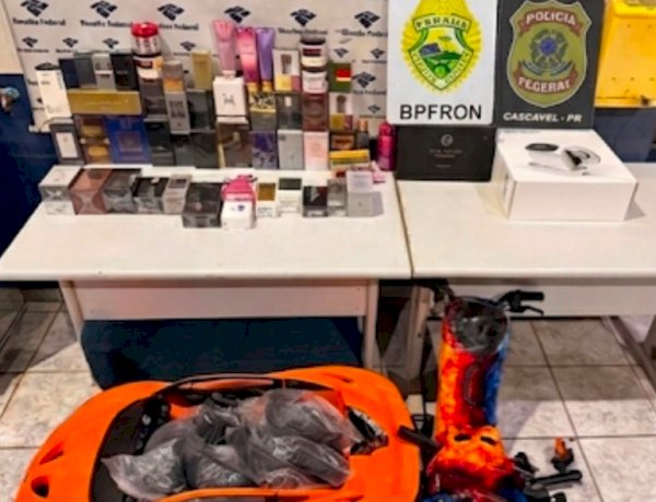Bpfron e Polícia Federal apreendem medicamentos e mercadorias e prendem três mulheres em Cascavel