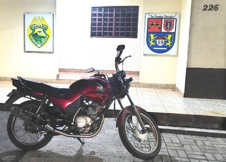 Polícia Militar de Nova Santa Rosa recupera motocicleta furtada em menos de 24 horas apos o furto