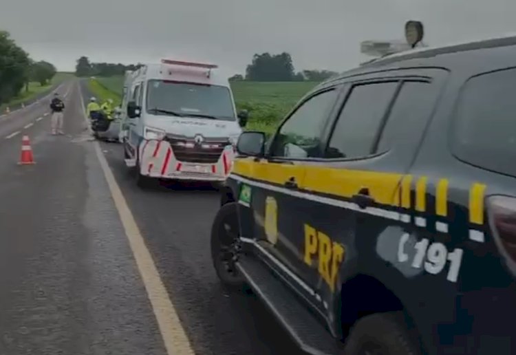 Família fica ferida após capotamento na BR-277, em Cascavel