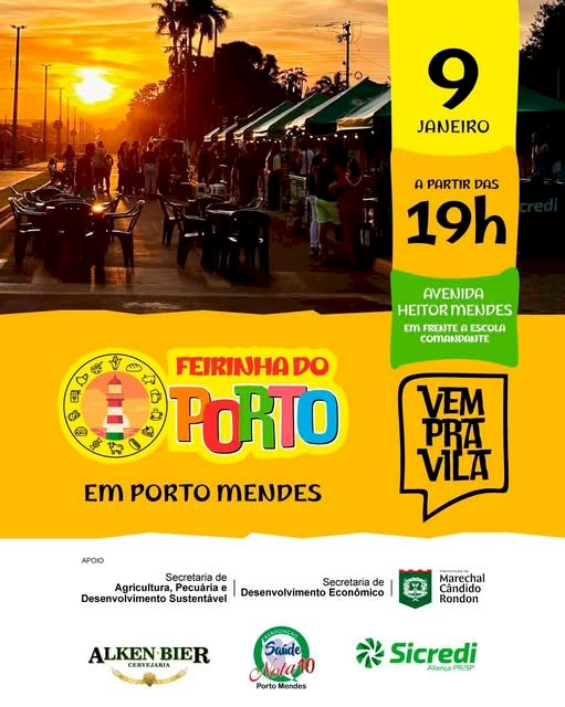 Porto Mendes recebe Feirinha do Porto nesta sexta-feira