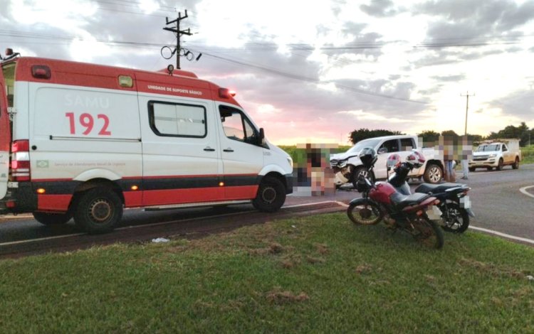 Motociclista fica em estado gravíssimo após colisão no trevo de São Camilo, em Palotina