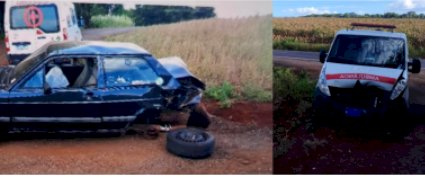 Colisão envolve veículo oficial e carro na PRC-467, em Marechal Cândido Rondon