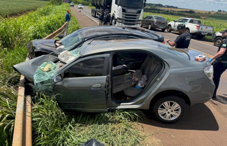 PRF confirma colisão frontal como causa de acidente com duas mortes na BR-163, em Guaíra