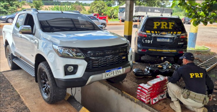 PRF apreende 46,5 quilos de cocaína escondidos em tanque de combustível na BR-277