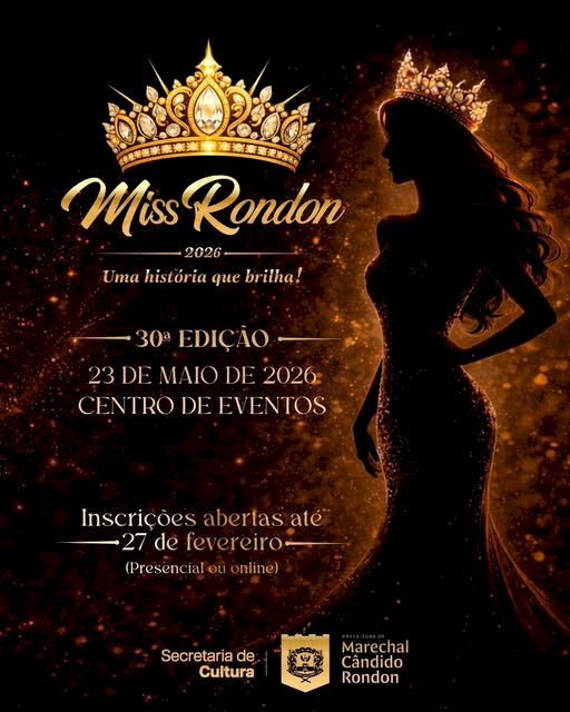 Abertas as inscrições para o Concurso Miss Rondon 2026