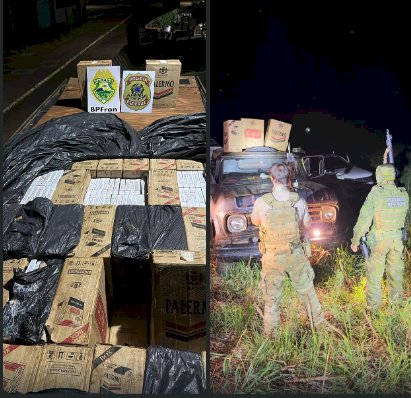 BPFRON e Polícia Federal apreendem 12.500 pacotes de cigarros contrabandeados em Mercedes