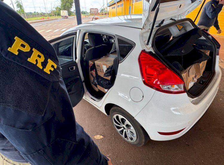 PRF prende homem com 5 mil maços de cigarros contrabandeados em Guaíra