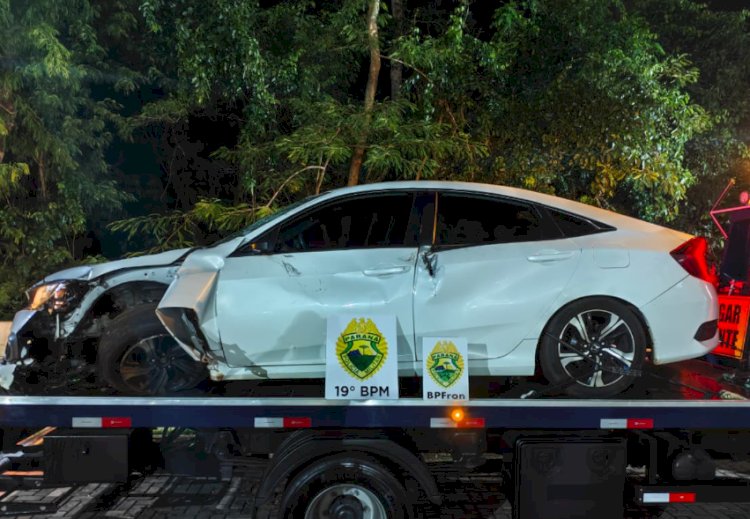 Veículo furtado é recuperado após perseguição na BR-163 em Guaíra