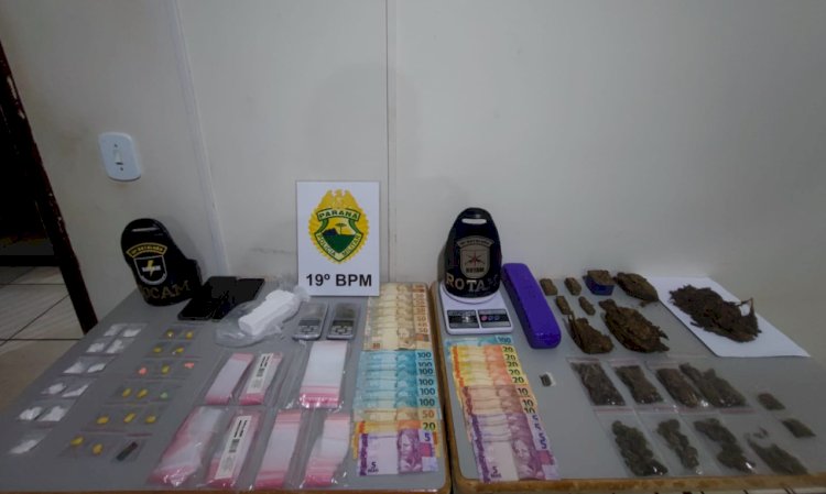 Polícia apreende drogas e prende suspeitos de tráfico após abordagem no centro de Toledo