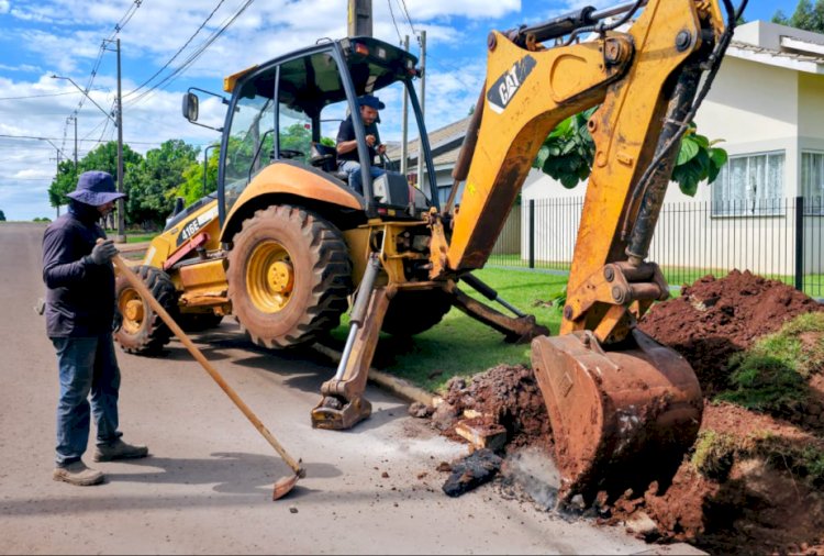 Nova Santa Rosa investe em drenagem pluvial no Loteamento Silva