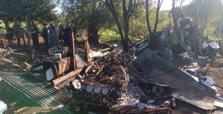 Avião  cheio de dinheiro da empresa Prosegur cai, pega fogo, mata piloto e deixa três feridos na fronteira