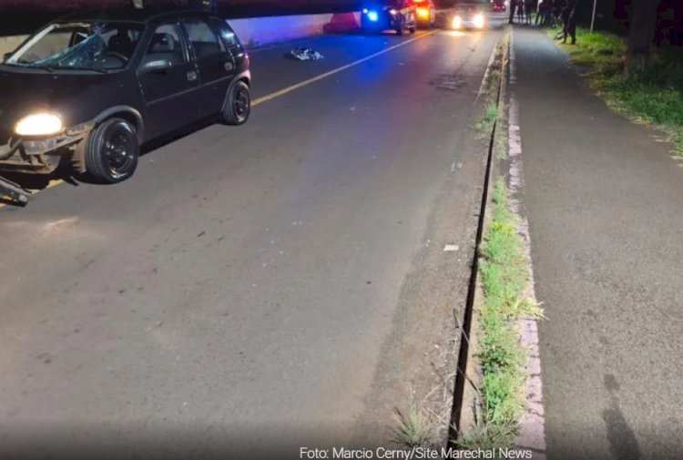 Pedestre morre após atropelamento na BR-163 em Marechal Cândido Rondon