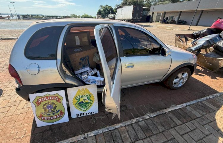 BPFRON e Polícia Federal apreendem 3,5 mil pacotes de cigarros contrabandeados em Mercedes