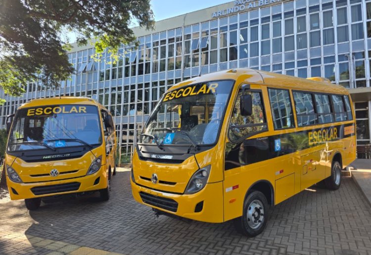 Marechal Rondon recebe dois novos ônibus escolares do programa Caminho da Escola